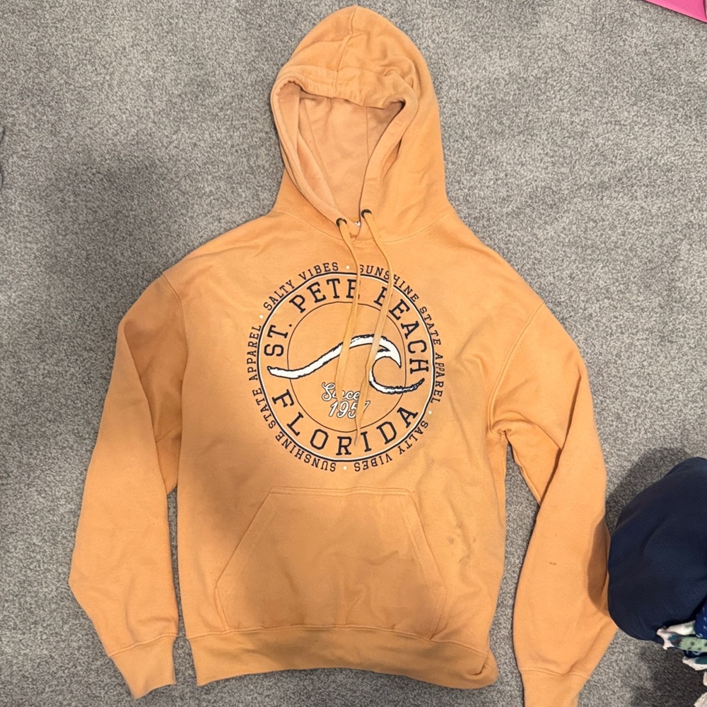 St. Pete Beach Florida Orange Hooded Sweatshirt